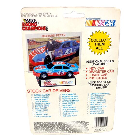 Vintage 1991 Racing Champions Richard Petty #43 STP Stock Car 1:64 Die-Cast NIP - Picture 6 of 7